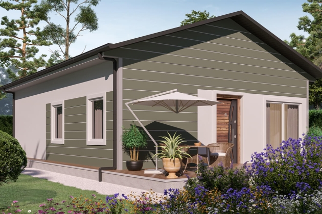 Concepto de casa inteligente de acero Elysium 72 m²