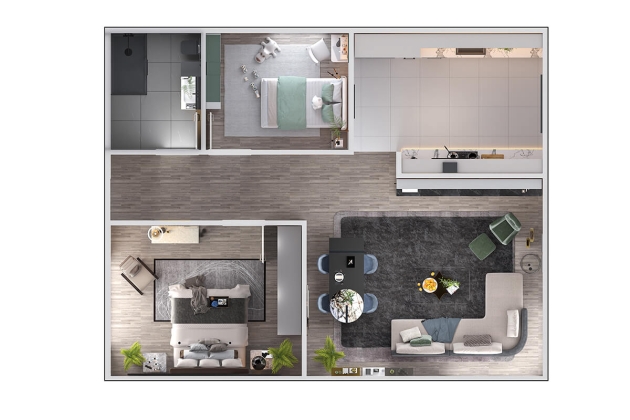 Enerji verimli çelik ev Huzur Diyarı 72 m²