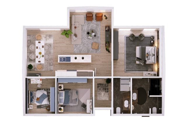 Yeni nesil çelik ev modeli Asil Kuzey Diyarı 124 m²