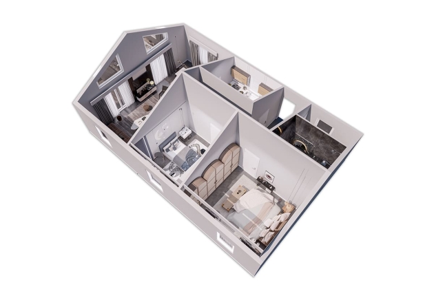 Steel house with large balcony Concordia Regalis 111 m²