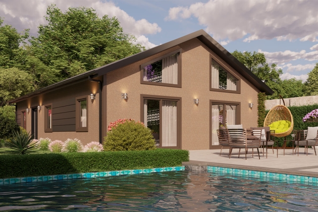 Ferah ve kullanışlı çelik ev Kraliyet Uyumu 111 m²