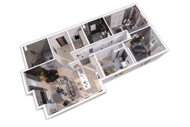 Long-lasting steel house Horizon 120 m²