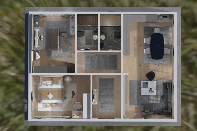 Kutup Yıldızı 100 m² çelik ev tasarımı