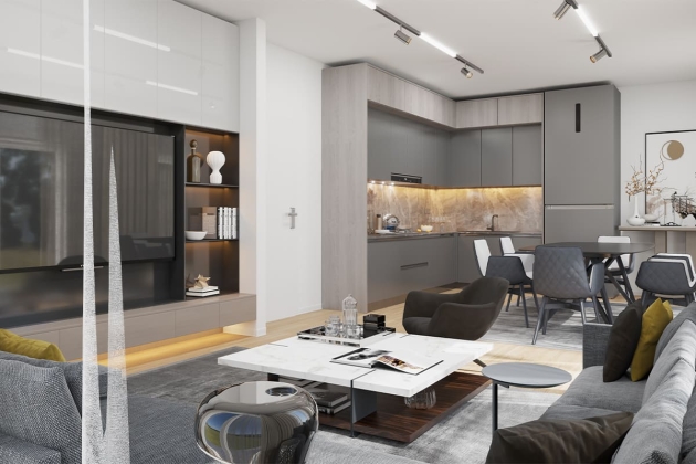 Casa de lujo de acero detallada Polaris 100 m²