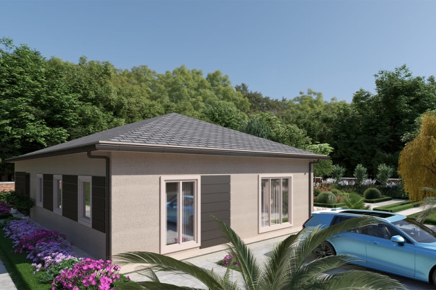 Geniş balkonlu çelik ev Hazine 162 m²