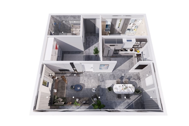 Premium çelik ev modeli Taç 148 m²