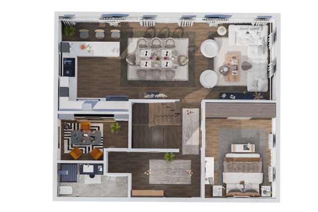 Prefabrik çelik ev modeli Şölen 222 m²