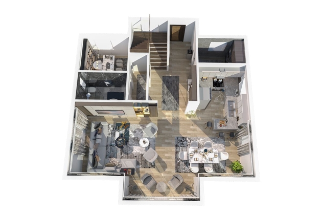 Şık ve dayanıklı çelik ev Hükümdar 200 m²