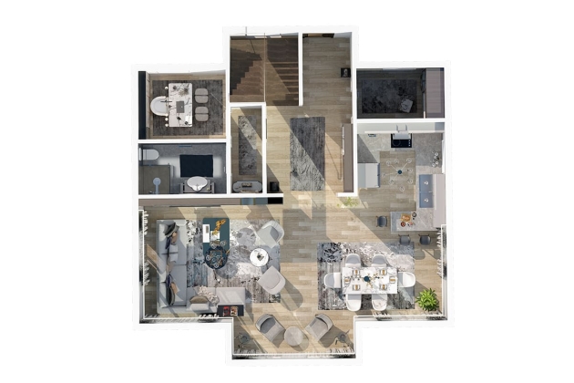 Prefabrik çelik ev modeli Hükümdar 200 m²