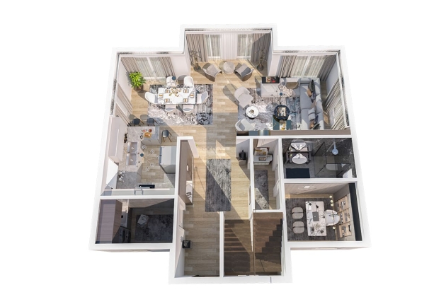 Steel house with large balcony Sovereign 200 m²