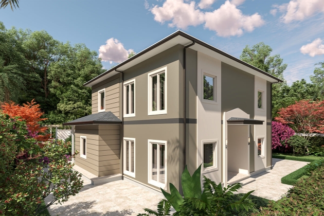 A house that stands out with its architecture Triumph 192 m²