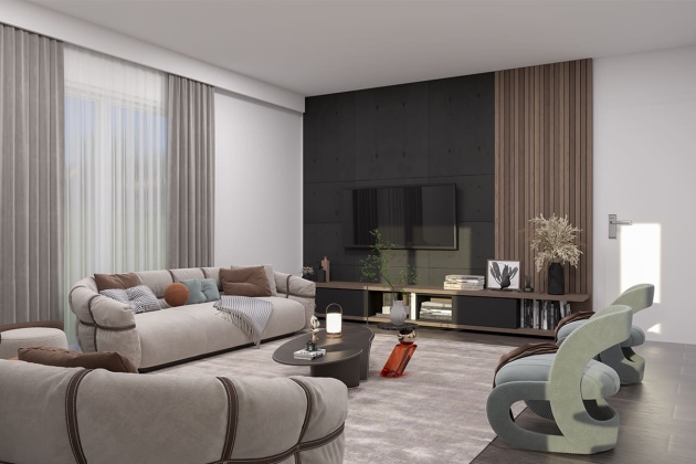 Geniş balkonlu çelik ev Asalet 312 m²