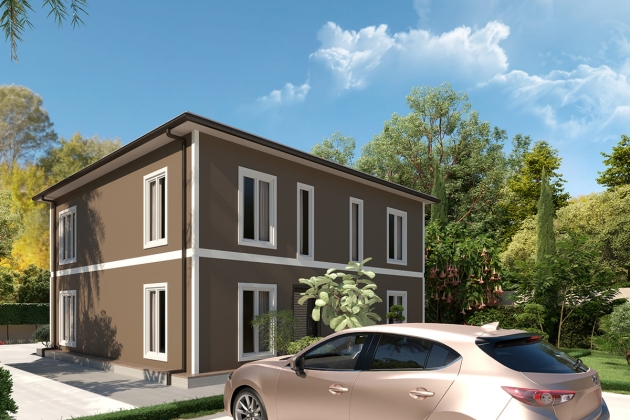 Minimalist çelik ev modeli Monark 224 m²